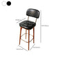 Modern Style Bar Stool Leather Backrest Bar Stools with Wooden Base Clearhalo 'Bar Furniture' 'Bar Stools' 'bar_stools' 'furn' 'furn_bar_stools' 'Furniture' 'Kitchen & Dining Furniture' 1200x1200_33731f46-57a8-4d1d-9eaa-d5935bfc5c1f