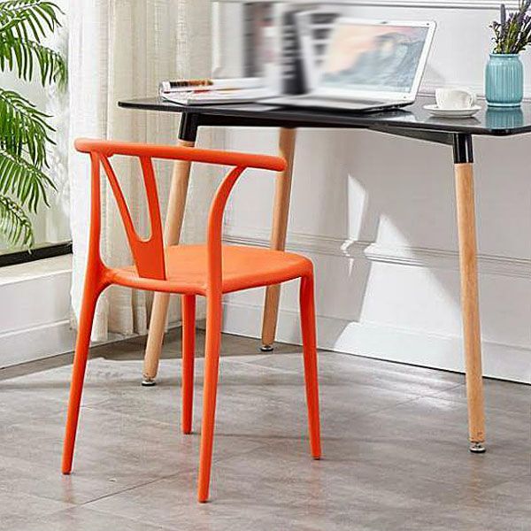 Contemporary Plastic Kitchen and Dining Room Chair Slat Back Side Chair Clearhalo 'Dining Chairs' 'Dining Tables & Seating' 'dining_chair' 'furn' 'furn_dining_chair' 'Furniture' 'furniture_dining_chair' 'Kitchen & Dining Furniture' 1200x1200_3373cebe-0752-48bc-871d-4ff46562356a
