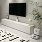 Modern White TV Console Contemporary TV Stand with Drawers for Living Room