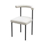 Contemporary Side Chair Upholstered Open Back Chair with Metal Legs