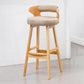 Contemporary Round Bar and Counter Stool Low Back Stool with 4 Legs Clearhalo 'Bar Furniture' 'Bar Stools' 'bar_stools' 'Furniture' 'furniture_bar_stools' 'Kitchen & Dining Furniture' 1200x1200_337c2ea2-6c70-4046-ab49-732eb0d4e586