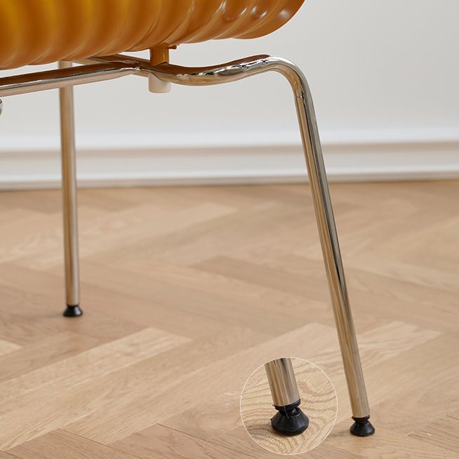 Industrial Side Chair Plastic Open Back Dining Chair for Home