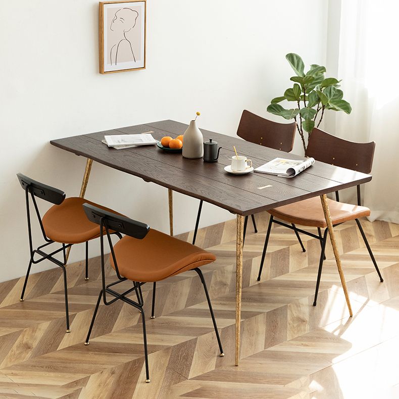 Metal Industrial Rectangle Dining Table Solid Wood Top Table with Legs Clearhalo ' dining_table' 'Dining Tables & Seating' 'Dining Tables' 'furn' 'furn_dining_table' 'Furniture' 'furniture_dining_table' 'Kitchen & Dining Furniture' 'kitchen&dining_furn' 'kitchen' 'kitchen_dining_table' 1200x1200_337d4544-e416-4413-b112-a0608159f6cd