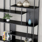 9.8" H Industrial Antique Finish Shelf Bookcase Etagere Metal Bookshelf