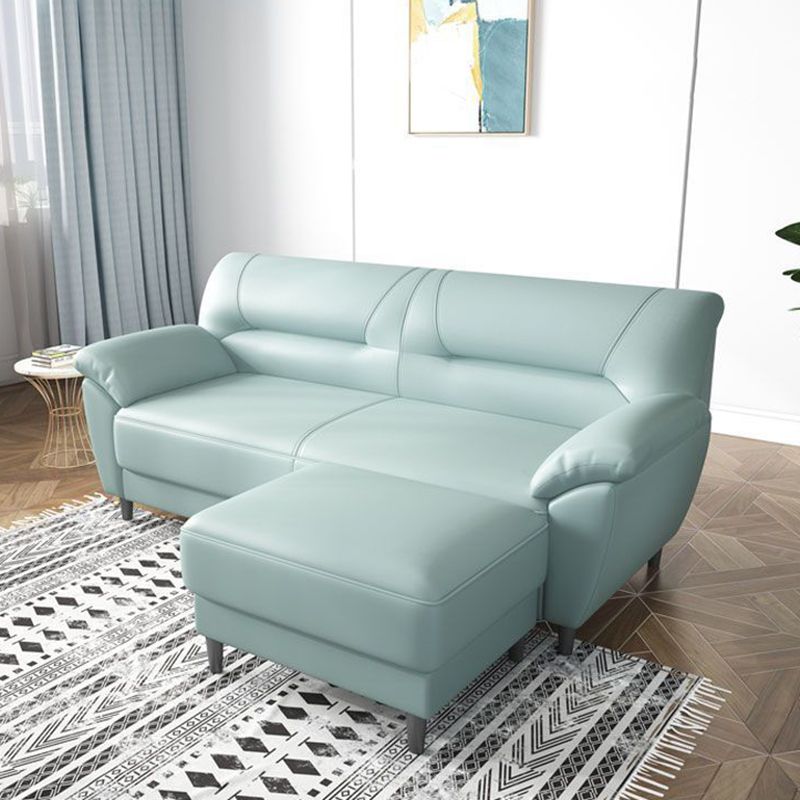 Polish Finish Sofa Pure Color Pillow Top Arm Sofa For Bonus Room Clearhalo 'furn' 'furn_sofas' 'Furniture' 'furniture_sofas' 'kitchen' 'kitchen_sofas' 'Living Room Furniture' 'Sofa' 'sofas' 1200x1200_3381cf13-c05f-4965-82b5-a93877d0559a