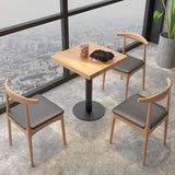 Industrial Metal Base Bar Table Black Iron Solid Wood Pub Table for Patio