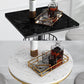 Contemporary Marble Pedestal Pub Bar Table Balcony Event and Cocktail Table with Storage Clearhalo 'Bar Furniture' 'Bar Tables' 'bar_tables' 'Furniture' 'furniture_bar_tables' 'Kitchen & Dining Furniture' 'kitchen&dining_furn' 'kitchen' 1200x1200_33854abc-6aa0-4ce3-965d-f0d52fed5b56