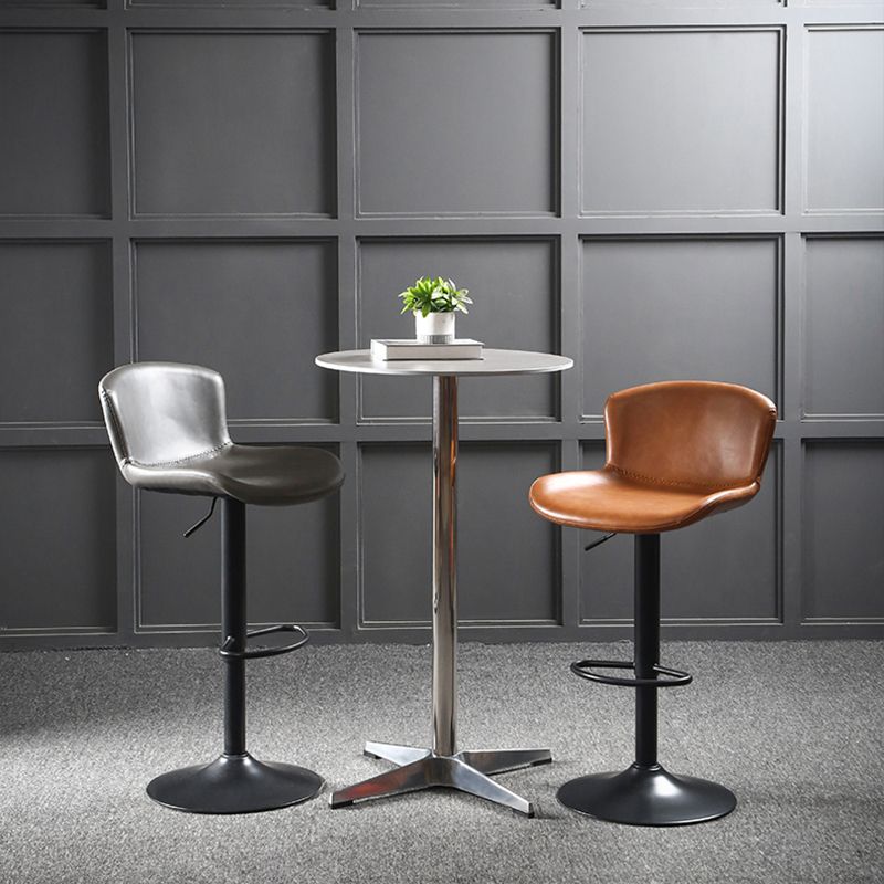 Industrial Style Bar-stool Leather Bucket Seat with Adjustable Height for Restaurant Bar Clearhalo 'Bar Furniture' 'Bar Stools' 'bar_stools' 'furn' 'furn_bar_stools' 'furniture_bar_stools' 'Kitchen & Dining Furniture' 'kitchen&dining_furn' 'kitchen' 'kitchen_furn' Furniture' 1200x1200_33865dc6-436d-4180-847c-4e232614ed6c