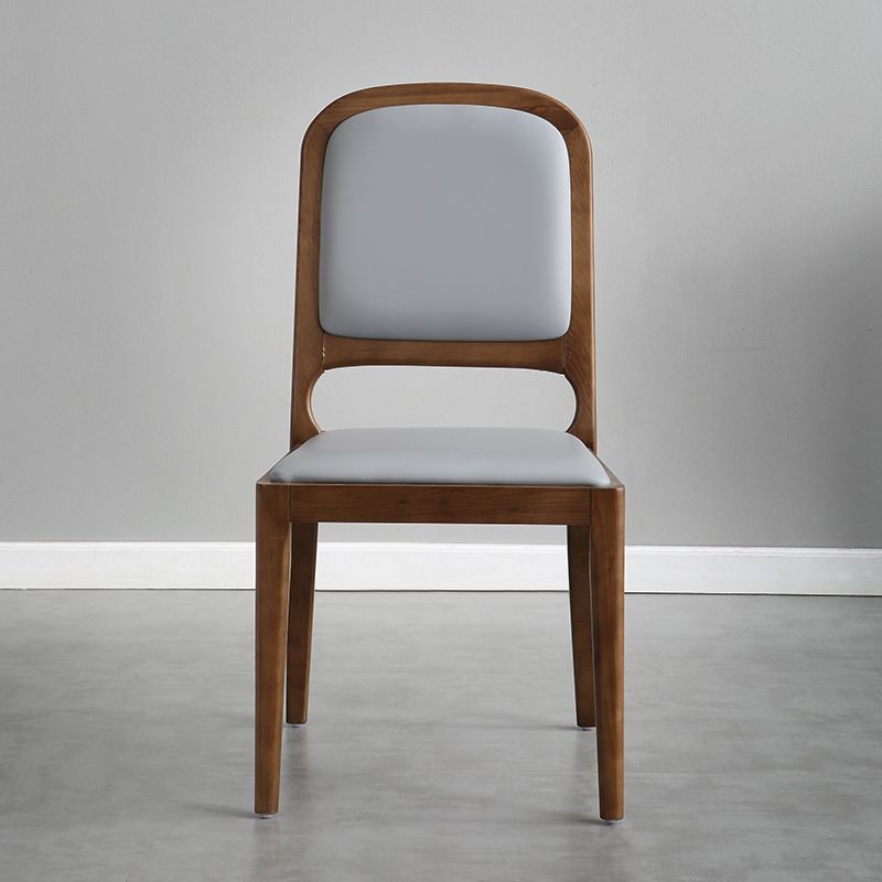 Nordic Style Armless Chair Wood Open Back Dining Side Chair with Upholstered Clearhalo 'Dining Chairs' 'Dining Tables & Seating' 'dining_chair' 'furn' 'furn_dining_chair' 'Furniture' 'furniture_dining_chair' 'Kitchen & Dining Furniture' 1200x1200_3386f78e-5dbc-4d69-96a3-d8089381ac02