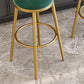 Nordic Armless Backrest Counter Stool Iron Kitchen Bar Stool with Velvet Cushion and Pedal Clearhalo 'Bar Furniture' 'Bar Stools' 'bar_stools' 'furn' 'furn_bar_stools' 'Furniture' 'furniture_bar_stools' 'Kitchen & Dining Furniture' 1200x1200_33890a7e-1189-49f7-a97a-8cd0e8c9279e