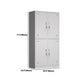 Modern Grey Storage Cabinet with Hinged Door Metal Cabinet for Bathroom Clearhalo 'Armoires & Wardrobes' 'armoires_wardrobes' 'Bedroom Furniture' 'furn' 'furn_armoires_wardrobes' 'Furniture' 1200x1200_338946e4-d0c0-49bf-9641-a996f944aebc