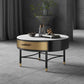 17.7" H Round Slate Coffee Table 4 Legs Cocktail Table with Drawer Clearhalo 'Coffee & Accent Tables' 'Coffee Tables' 'coffee_tables' 'furn' 'furn_coffee_tables' 'Furniture' 'Living Room Furniture' 1200x1200_33898597-9343-4d33-a173-fdfdf9e9a6f8