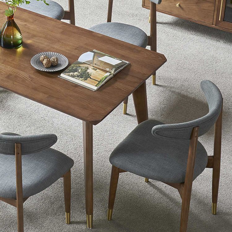 Traditional Luxury Dining Table Rectangle Solid Wood Dining Table with 4 Legs for Home Clearhalo ' dining_table' 'Dining Tables & Seating' 'Dining Tables' 'furn' 'furn_dining_table' 'Furniture' 'furniture_dining_table' 'Kitchen & Dining Furniture' 'kitchen&dining_furn' 'kitchen' 'kitchen_dining_table' 1200x1200_338f045d-2115-430f-882b-4c33805634a7