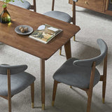 Traditional Luxury Dining Table Rectangle Solid Wood Dining Table with 4 Legs for Home Clearhalo ' dining_table' 'Dining Tables & Seating' 'Dining Tables' 'furn' 'furn_dining_table' 'Furniture' 'furniture_dining_table' 'Kitchen & Dining Furniture' 'kitchen&dining_furn' 'kitchen' 'kitchen_dining_table' 1200x1200_338f045d-2115-430f-882b-4c33805634a7