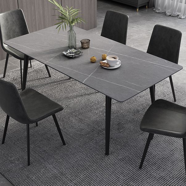 Industrial Standard Sintered Stone Dining Table Rectangle Shape Dining Table for Kitchen Clearhalo ' dining_table' 'Dining Tables & Seating' 'Dining Tables' 'furn' 'furn_dining_table' 'Furniture' 'furniture_dining_table' 'Kitchen & Dining Furniture' 'kitchen&dining_furn' 'kitchen' 'kitchen_dining_table' 1200x1200_3390b8a8-8a4f-49b2-af8f-2e053b9ca1e4