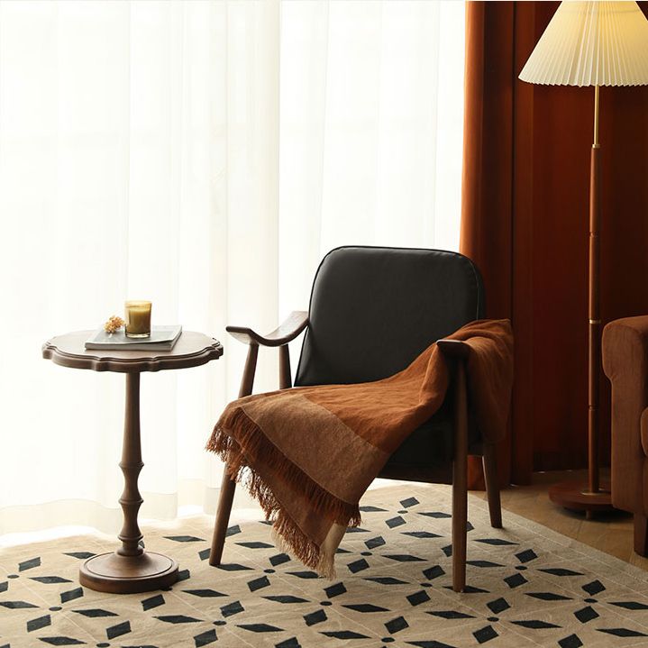 Tavolo rotondo in legno massiccio con base a base di piedistallo Base laterale in stile country francese