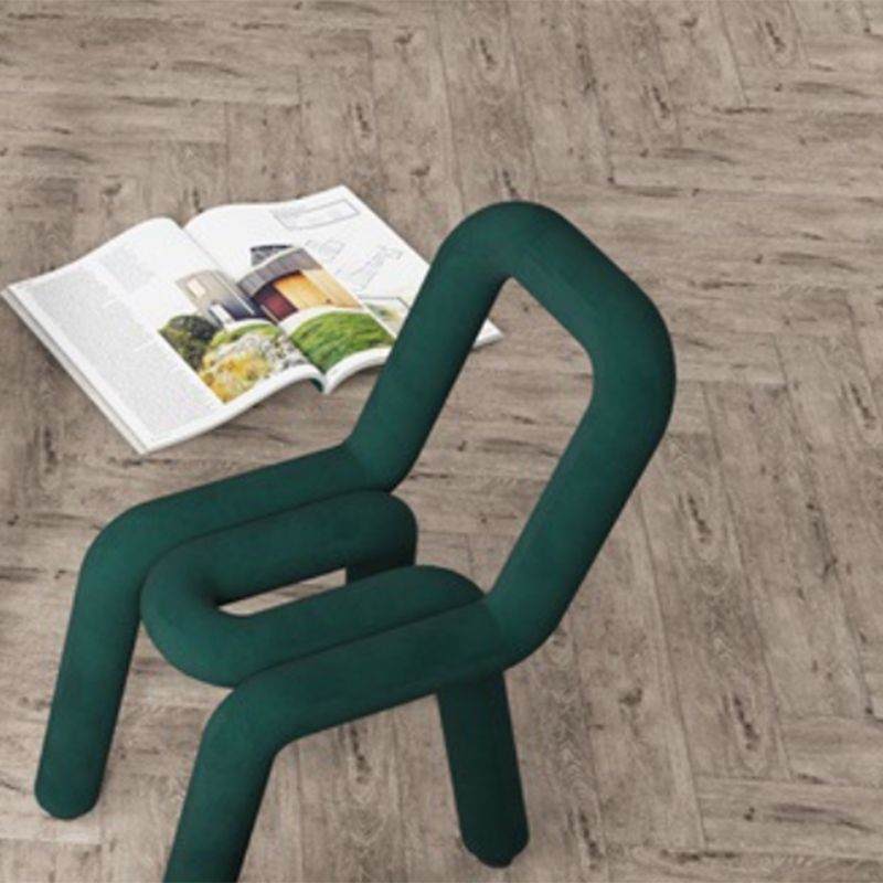 Contemporary Dining Chair Velvet Open Back Side Chair for Home Clearhalo 'Dining Chairs' 'Dining Tables & Seating' 'dining_chair' 'furn' 'furn_dining_chair' 'Furniture' 'Kitchen & Dining Furniture' 1200x1200_3393988d-093e-4235-9b5e-ec89c1dd8417