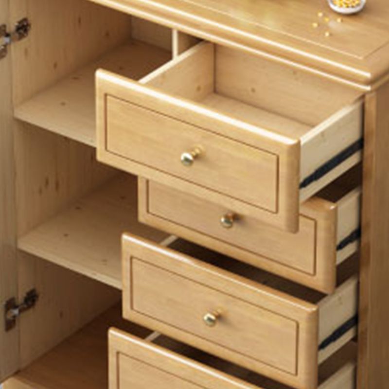 Gabinetto accento in legno di gomma con cassetti mobili contemporanei