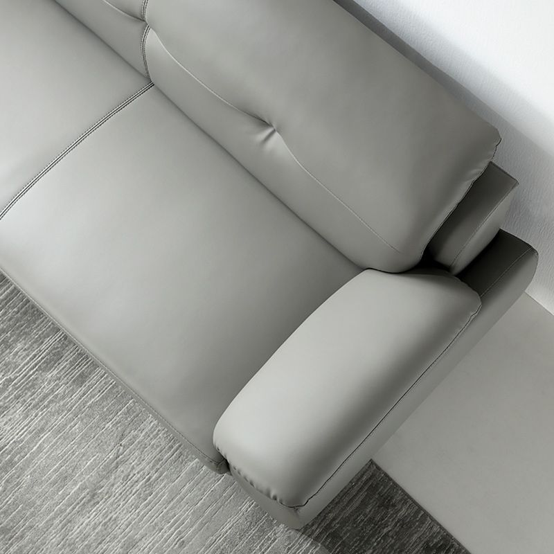 Glam Gray Tufted Split-Back Stationary Stain Resistant Standard Sofa Clearhalo 'furn' 'furn_sofas' 'Furniture' 'furniture_sofas' 'Living Room Furniture' 'Sofa' 'sofas' 1200x1200_33949615-1035-4a04-8de3-a9897115b458