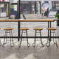 Industrial Bar Table Set 1/7 Pieces Rectangle Pine Wood Counter Table with High Stools Clearhalo 'Bar Furniture' 'furn' 'furn_home_bar_bar_sets' 'Furniture' 'Home Bars & Bar Sets' 'home_bar_bar_sets' 'Kitchen & Dining Furniture' 1200x1200_33951241-dce6-430f-88e6-b2b2e59037f4