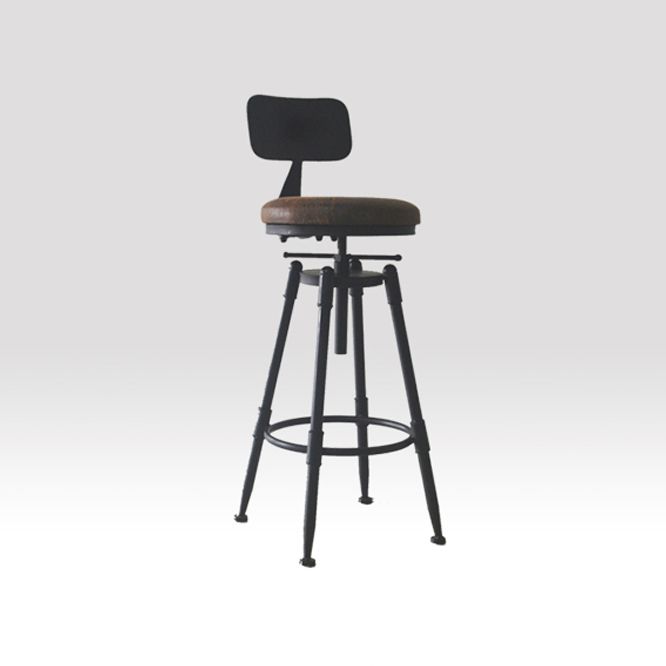 Industrial Style Metal Bar-stool with Iron Legs Counter Stool for Kitchen Bar Clearhalo 'Bar Furniture' 'Bar Stools' 'bar_stools' 'furn' 'furn_bar_stools' 'furniture_bar_stools' 'Kitchen & Dining Furniture' 'kitchen&dining_furn' 'kitchen' 'kitchen_furn' Furniture' 1200x1200_33978b79-77c9-4789-b63b-82dc0b58cb16