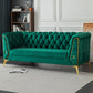 Tuxedo Arm Sofa 2/3-Seater Contemporary Tufted Velvet Sofa - 30.7" H
