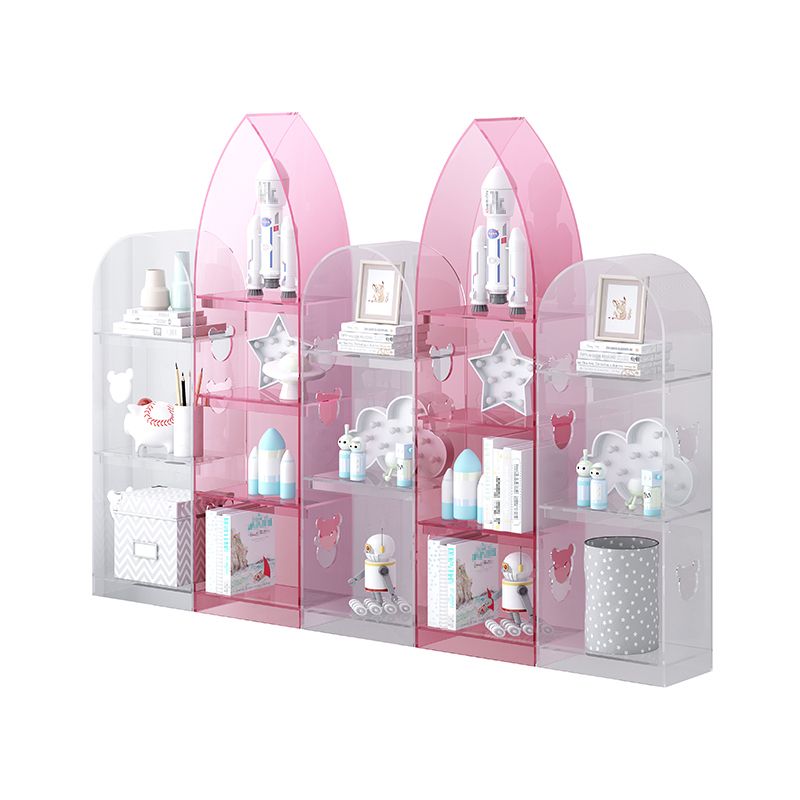 Bibliothèque acrylique de bibliothèque standard à l'arrière fermé avec étagères rectangulaires pour salle d'étude