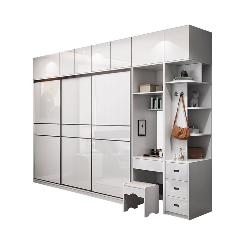 Engineered houten witte garderobe kast moderne garderobe kast