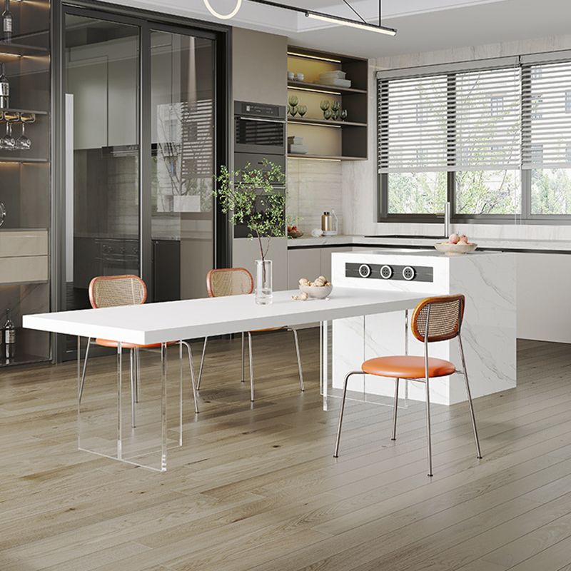 Kitchen Contemporary Dinner Table Stone Rectangle Dining Table Clearhalo 'Dining Tables & Seating' 'Dining Tables' 'dining_table' 'furn' 'furn_dining_table' 'Furniture' 'Kitchen & Dining Furniture' 1200x1200_33a3d619-ed2f-426e-8d76-181ac1b8f106