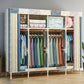 Modern Style Wardrobe Metal 1-Door Wardrobe Closet with Legs