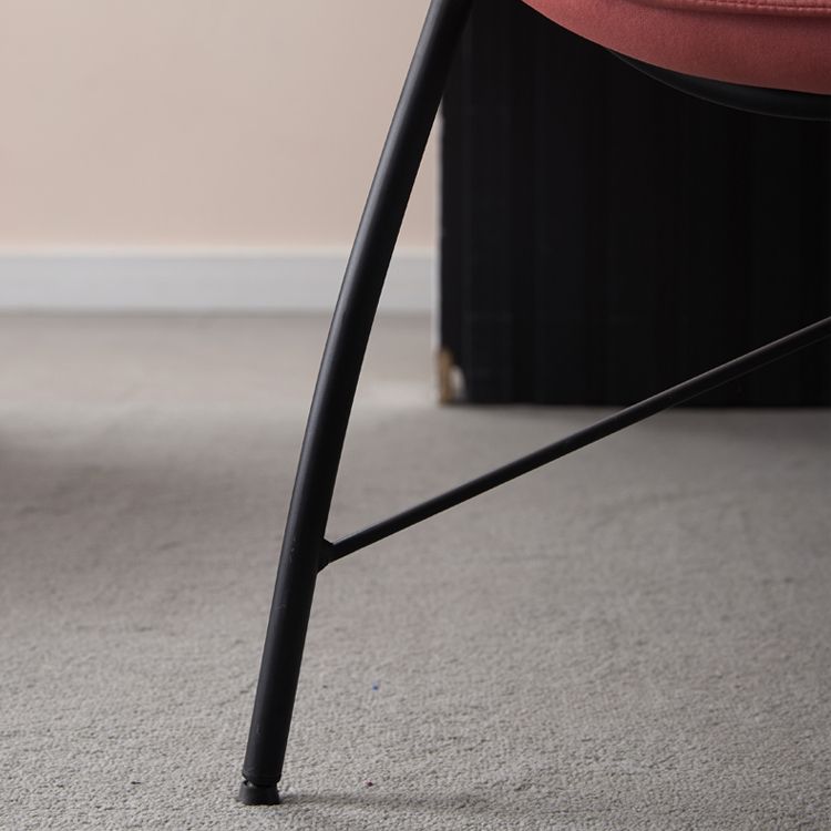 Modern Metal Indoor-Outdoor Chair Home Parsons Tufted Back Side Chair with Arm Clearhalo ' kitchen&dining_furn' 'Dining Chairs' 'Dining Tables & Seating' 'dining_chair' 'furn' 'furn_dining_chair' 'Furniture' 'furniture_dining_chair' 'Kitchen & Dining Furniture' 'kitchen' 1200x1200_33a5105a-d0c5-4dc1-9db8-c9381467be45