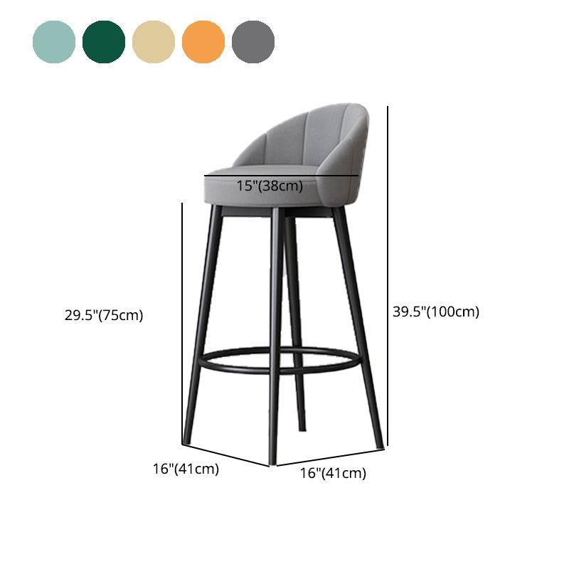 Matte Finish Footrest Upholstered Low Back Stool Scandinavian Velvet Bar Stool Clearhalo 'Bar Furniture' 'Bar Stools' 'bar_stools' 'furn' 'furn_bar_stools' 'furniture_bar_stools' 'Kitchen & Dining Furniture' 'kitchen&dining_furn' 'kitchen' 'kitchen_furn' Furniture' 1200x1200_33a66d07-62d5-44c2-9281-8b6f52fe6468