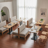 Modern Wood Dinner Room Kitchen Table Brown Table with Black Frame for Dining Room Clearhalo ' dining_table' 'Dining Tables & Seating' 'Dining Tables' 'furn' 'furn_dining_table' 'Furniture' 'furniture_dining_table' 'Kitchen & Dining Furniture' 'kitchen&dining_furn' 'kitchen' 'kitchen_dining_table' 1200x1200_33a7251f-c207-4177-8b89-fe6547a50607