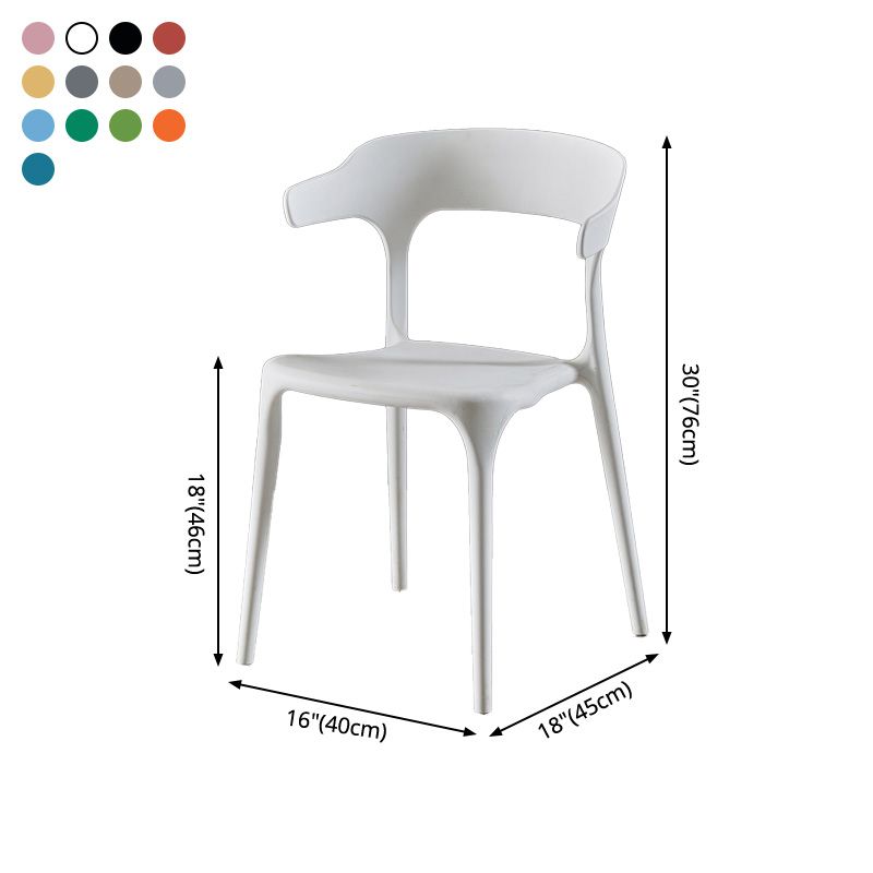 Plastic Armless Dining Chairs Scandinavian Stackable Dining Side Chairs (Set of 4) Clearhalo ' kitchen&dining_furn' 'Dining Chairs' 'Dining Tables & Seating' 'dining_chair' 'furn' 'furn_dining_chair' 'Furniture' 'furniture_dining_chair' 'Kitchen & Dining Furniture' 'kitchen' 1200x1200_33a750ab-9c0b-466d-a71b-0a47e1dad08d