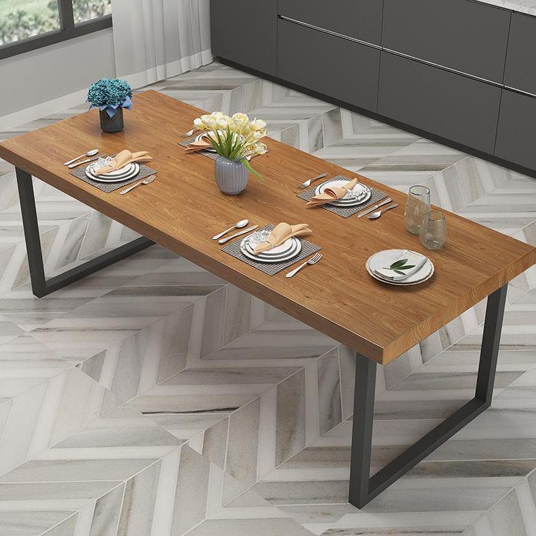 Industrial Style Pine Solid Wood Dining Table Sled Base Rectangle Table for Home Clearhalo ' dining_table' 'Dining Tables & Seating' 'Dining Tables' 'furn' 'furn_dining_table' 'Furniture' 'furniture_dining_table' 'Kitchen & Dining Furniture' 'kitchen&dining_furn' 'kitchen' 'kitchen_dining_table' 1200x1200_33a7b1df-867d-4302-9bf9-8675d9b2ded9