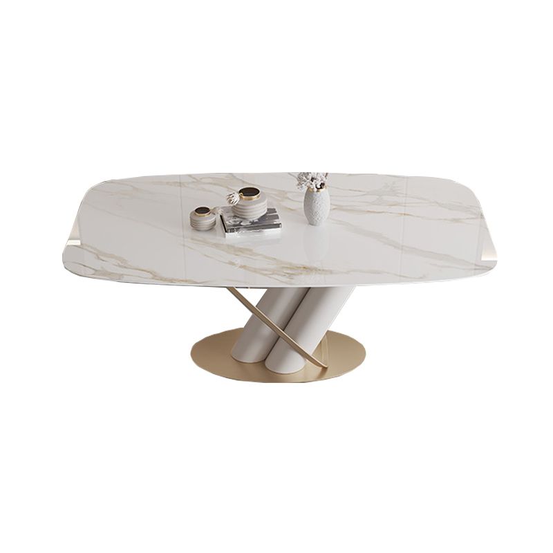 Modern Kitchen Dining Room Set Standard Height with Sintered Stone Top and Pedestal Base Table Set Clearhalo 'Dining Room Sets' 'Dining Tables & Seating' 'dining_room_set' 'furn' 'furn_dining_room_set' 'Furniture' 'furniture_dining_room_set' 'Kitchen & Dining Furniture' 'kitchen&dining_furn' 'kitchen' 1200x1200_33a85dc9-e73a-4bb6-a336-d66df32690ea