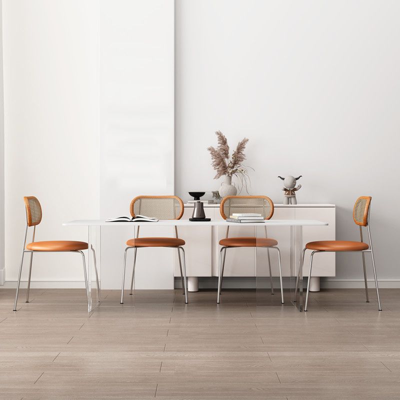 Contemporary Kitchen Dinner Table Stone Rectangle Dining Table Clearhalo 'Dining Tables & Seating' 'Dining Tables' 'dining_table' 'furn' 'furn_dining_table' 'Furniture' 'Kitchen & Dining Furniture' 1200x1200_33a9cfe8-9bcf-471c-a084-190d6bae9b37