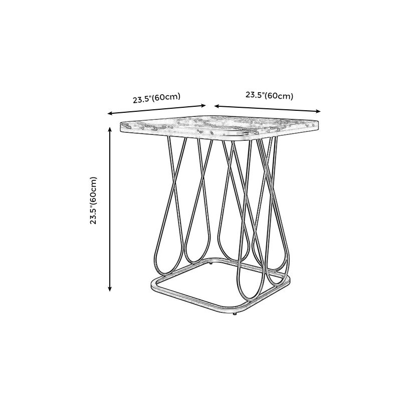 Design di base del telaio Black/Gold Metal Bianco bianco/bianco Top latello tondo in marmo