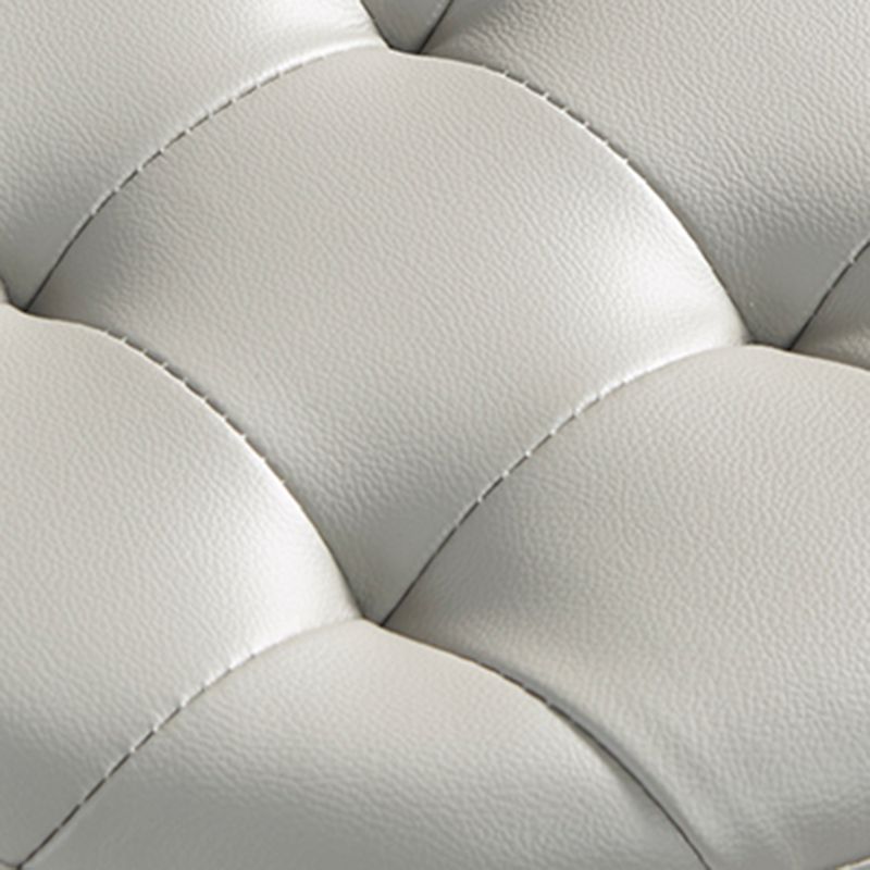 Modern Water Resistant Pouf Circular White Faux Leather Ottoman Clearhalo 'furn' 'furn_ottomans_poufs' 'Furniture' 'Living Room Furniture' 'Ottomans & Poufs' 'ottomans_poufs' 1200x1200_33aa7e3b-07c0-46fa-98b9-5387f9529d2a