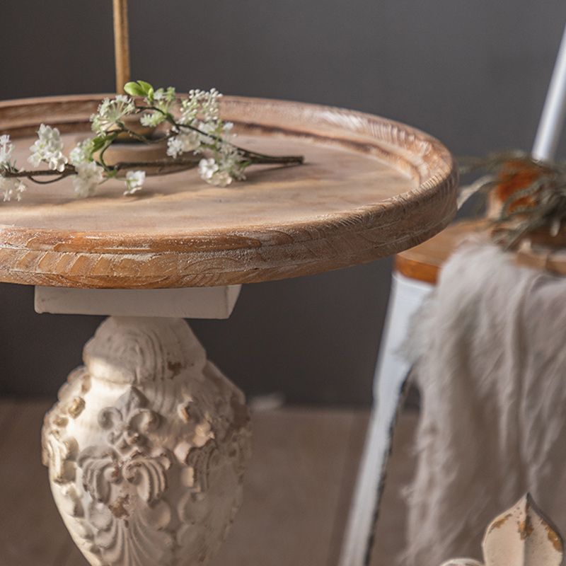 French Country Corner Table Wood Pedestal Round Accent Side Table Clearhalo 'Coffee & Accent Tables' 'End & Side Tables' 'end_side_tables' 'furn' 'furn_end_side_tables' 'Furniture' 'Living Room Furniture' 1200x1200_33ad2ea0-f9fa-4743-9feb-500d313d5cc9