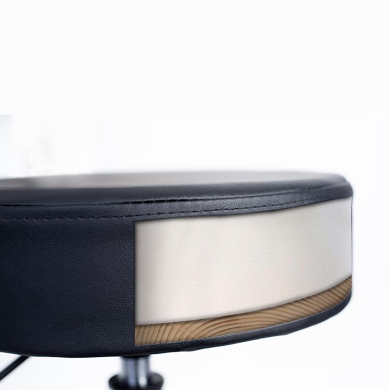 Modern Rotatable Armless Counter Stool Steel Household Bar Stool with Pulley and Cushion Clearhalo 'Bar Furniture' 'Bar Stools' 'bar_stools' 'furn' 'furn_bar_stools' 'furniture_bar_stools' 'Kitchen & Dining Furniture' 'kitchen&dining_furn' 'kitchen' 'kitchen_furn' Furniture' 1200x1200_33ad4a7a-bdae-4f99-b141-d256319fdc29