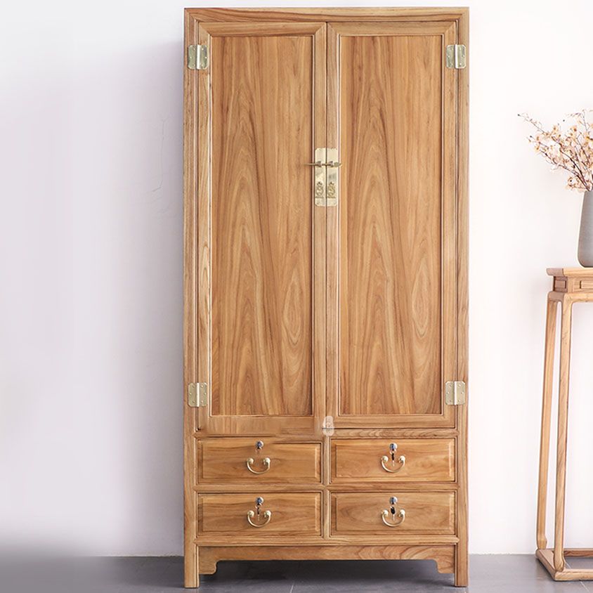 Modern Style Wood Wardrobe Cabinet Clothes Rail Wardrobe Armoire