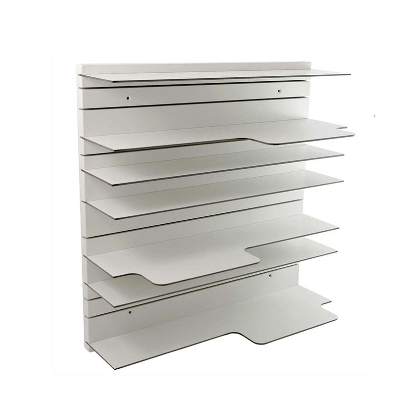 Industriële metalen boekenkast zwevende back -boekenplank met planken