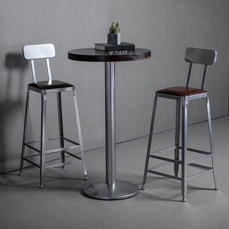 Faux Leather Dining Stools Armless Bar Stools with Metal Base Clearhalo 'Bar Furniture' 'Bar Stools' 'bar_stools' 'furn' 'furn_bar_stools' 'Furniture' 'Kitchen & Dining Furniture' 1200x1200_33b1f3dc-8e7c-4336-a214-c186c113a466