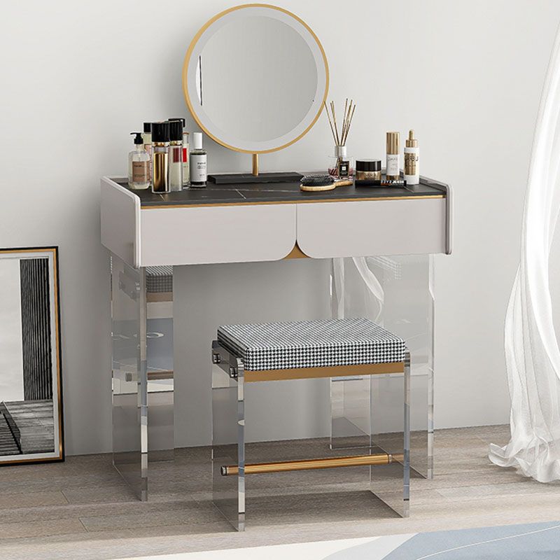 Zeitgenössischer 3 Schubladen Make -up Vanity Set Schwarz Waschtisch