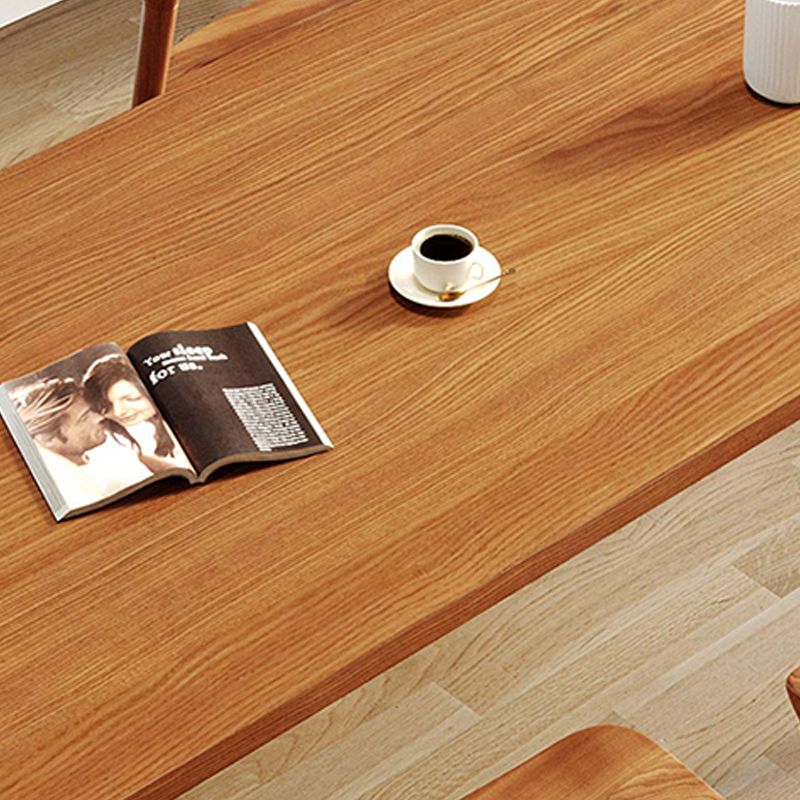 Glam Dining Wood Table Rectangle Table with Wooden Legs for Home Use Clearhalo 'Dining Tables & Seating' 'Dining Tables' 'dining_table' 'furn' 'furn_dining_table' 'Furniture' 'Kitchen & Dining Furniture' 1200x1200_33b76da0-bbe7-42cf-bb38-0c001ab79989