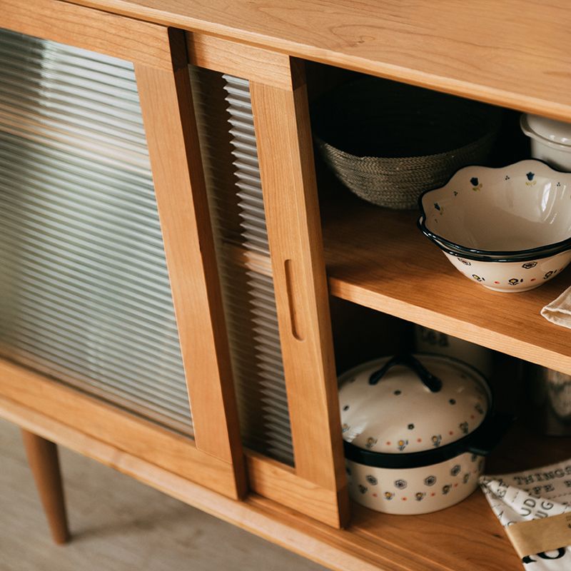 Credenza in legno in legno a 3 cassetti moderni mobili per porte scorrevoli in vetro credenza per soggiorno