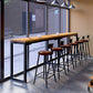 Industrial Rectangle Bar Height Table Solid Wood Bistro Bar Desk for Indoor Clearhalo 'Bar Furniture' 'Bar Tables' 'bar_tables' 'furn' 'furn_bar_tables' 'Furniture' 'Kitchen & Dining Furniture' 1200x1200_33b897f6-76dd-4ecb-a97e-4f0bb45ec113