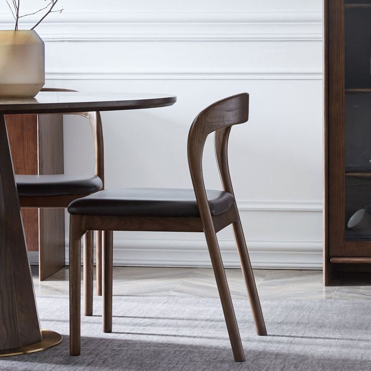 Silla de estilo moderno sillas sin brazo con patas de madera para cocina