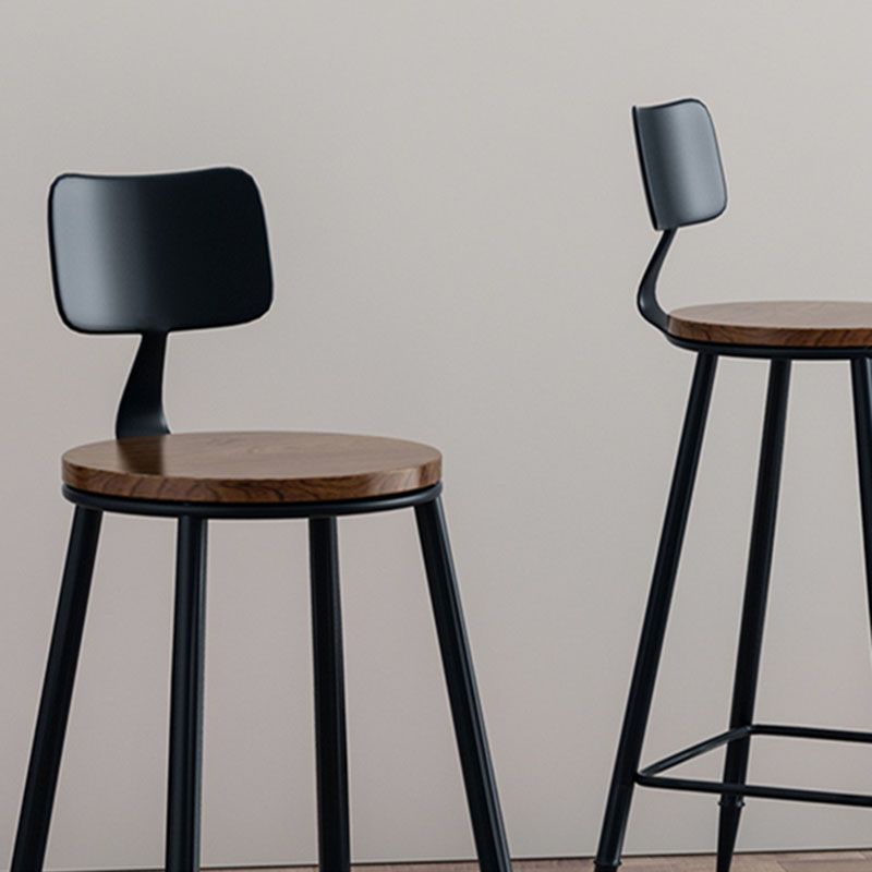 Industrial Low Back Coffee Shop Stool Matte Finish Iron Bar Stool Clearhalo 'Bar Furniture' 'Bar Stools' 'bar_stools' 'furn' 'furn_bar_stools' 'Furniture' 'furniture_bar_stools' 'Kitchen & Dining Furniture' 1200x1200_33bc5d5e-d8be-45ee-88b6-2d57ca9533b8